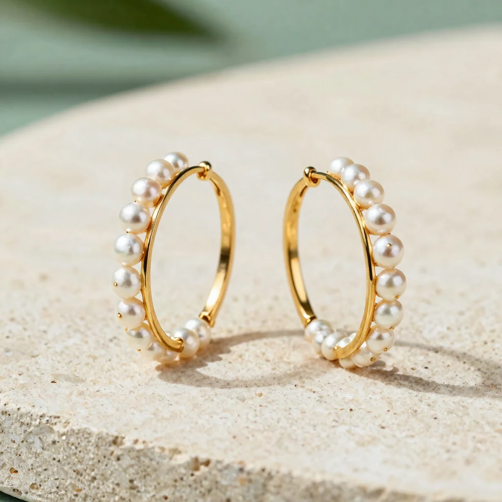 Aarohi Pearl Hoops